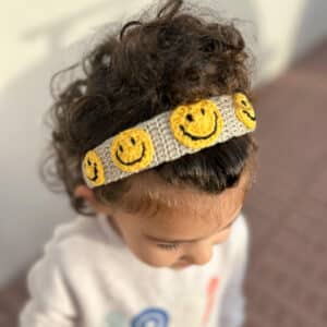 SMILE crochet headbands